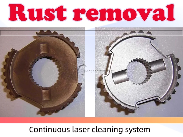 Rust removal by laser cleaning machine