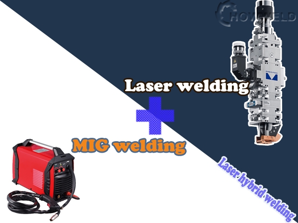 Laser hybrid welding system for thick metal sheets