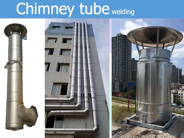 Stainless steel chimneys Flexible tubes handheld laser welding solution