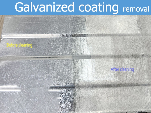 Galvanized sheet surface cleaning by pulse laser before painting