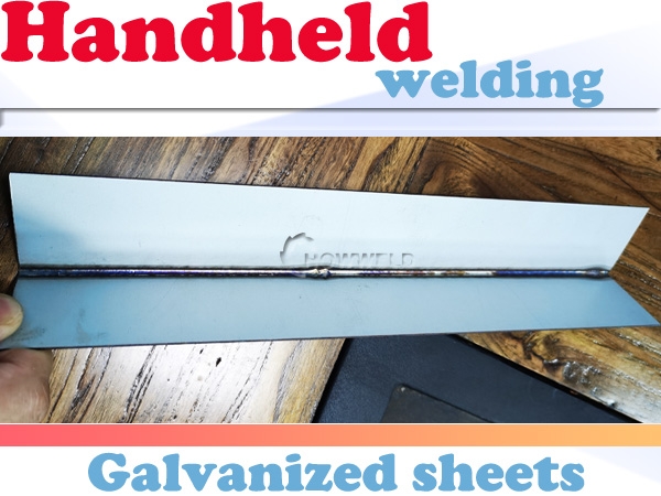 2022 galvanized materials welded by handheld laser welding machine