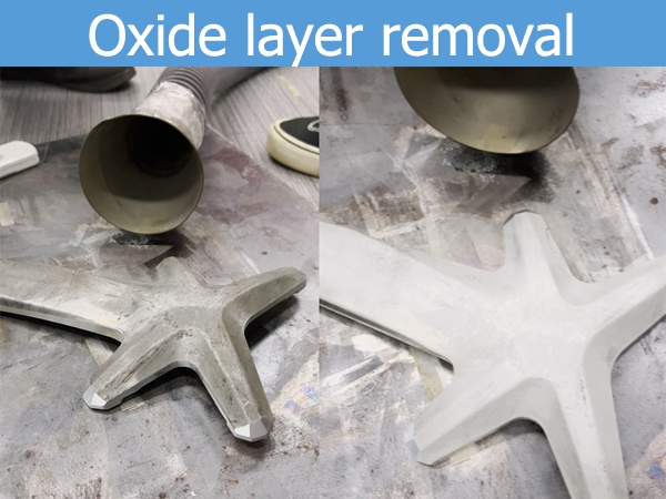 Oxide layer removed by pulse laser cleaning machine